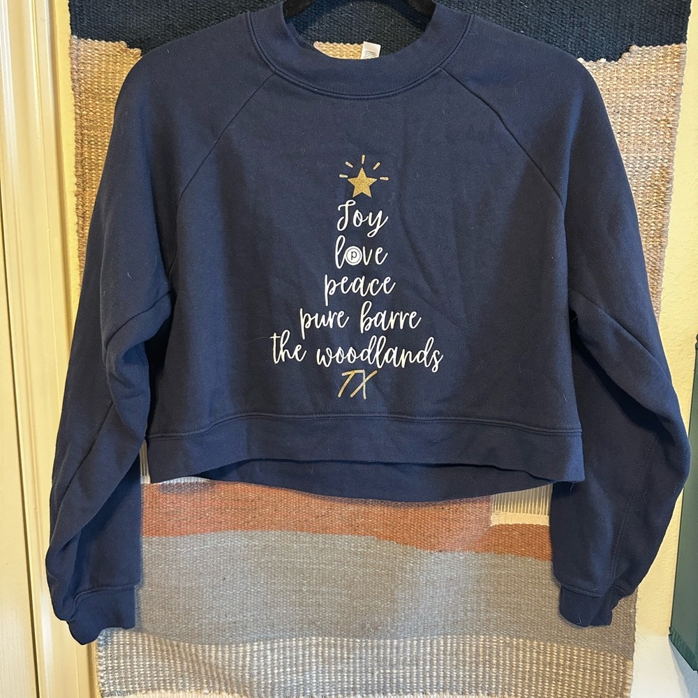 Pure Barre Navy Fleece with Gold Star Accent